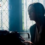 woman on typewriter doing blog for digital marketing training