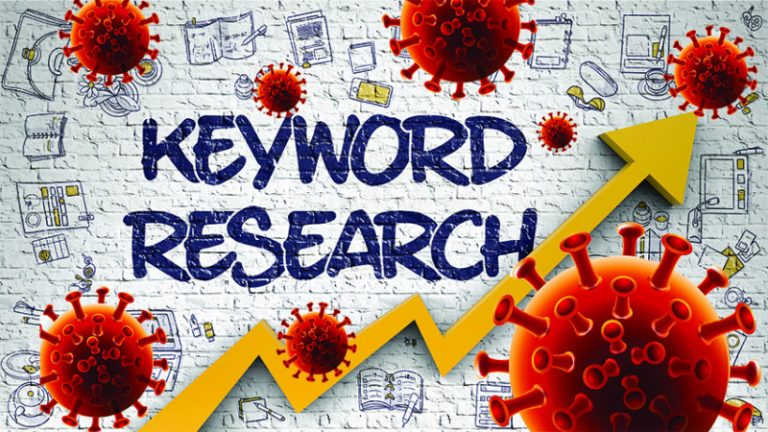 Coronavirus & Covid-19 Vector Illustrating Coronavirus SEO Keyword Research Marketing Online Webinar