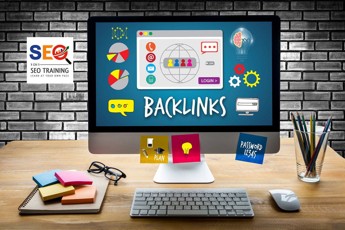 A Desktop Computer Illustrating The Power Of Backlinks Webinar SEO Training