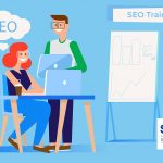 A Man And Woman In Office Taking SEO Training On Learning What is the Best SEO Course to Learn with a Teacher