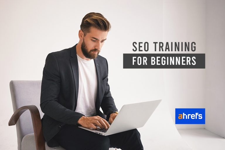 A Man With Laptop On His Lap Watching SEO Video Training For Beginners