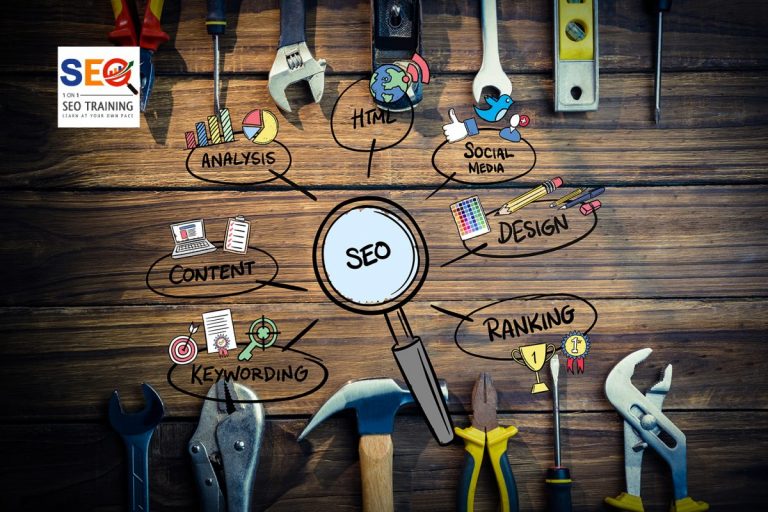 Illustration Of SEO With Different Tools Promoting The 9 Powerful SEO Writing Tools for Businesses