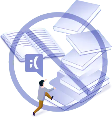 A lost student hike a mountain of books illustrating the Bad SEO Learning Methods Books