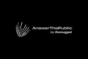 Logo of answer the public, a Free SEO tool